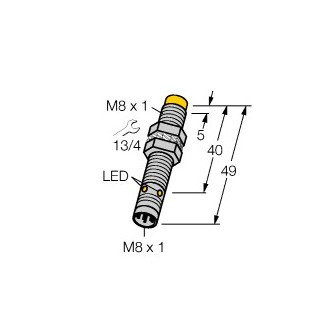 Turck Inductieve sensor inductieve naderingsschakelaar schakelafstand 6MM 1000HZ metaal steekaansluiting
