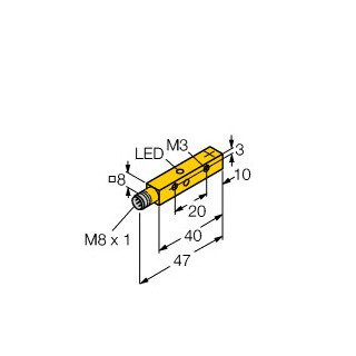 Turck Inductieve sensor inductieve naderingsschakelaar schakelafstand 4MM 1000HZ kunststof steekaansluiting