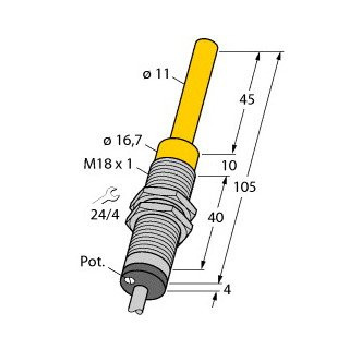 Turck Inductive sensor with analog output standard