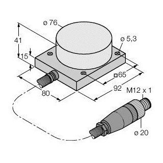 Turck Inductieve sensor inductieve naderingsschakelaar schakelafstand 40MM kunststof steekaansluiting