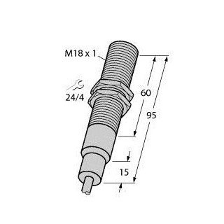 Turck Inductieve sensor inductieve naderingsschakelaar schakelafstand 5MM 200HZ metaal kabel