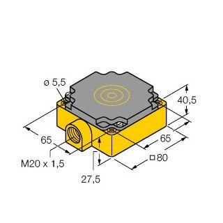 Turck Inductieve sensor inductieve naderingsschakelaar schakelafstand 40MM 100HZ kunststof klem