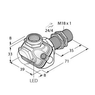 Turck Inductieve sensor inductieve naderingsschakelaar schakelafstand 5MM 1000HZ metaal klem