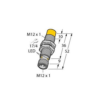 Turck Inductieve sensor inductieve naderingsschakelaar schakelafstand 8MM 2000HZ metaal steekaansluiting