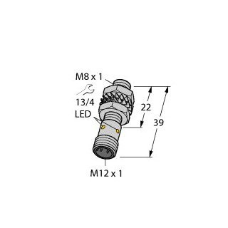 Turck Inductieve sensor inductieve naderingsschakelaar schakelafstand 2MM 3000HZ metaal steekaansluiting