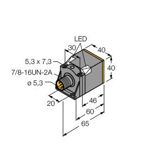 Turck Inductieve sensor inductieve naderingsschakelaar schakelafstand 35MM 10HZ kunststof steekaansluiting