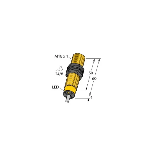 Turck Inductieve sensor inductieve naderingsschakelaar schakelafstand 5MM 20HZ kunststof kabel
