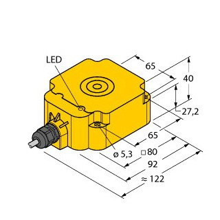 Turck Inductieve sensor inductieve naderingsschakelaar schakelafstand 50MM 100HZ kunststof kabel