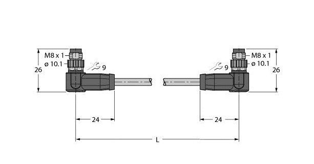 Turck Actorkabel 4P M8 3M