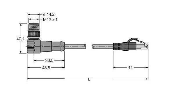 Turck Industrial ethernet cable pur cable jacket