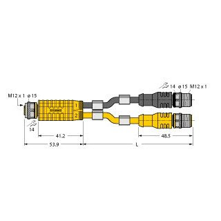 Turck Industrial splitter for safety applications Y-splitter with cable fe