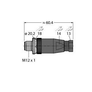 Turck M12 × 1 round connector