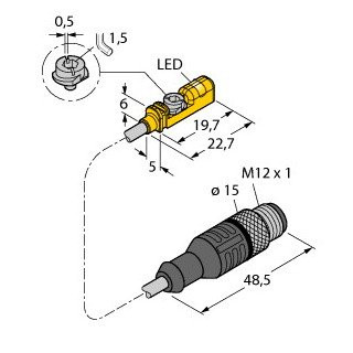 Turck Magneetveld-sensor compact design for small cylinders,
