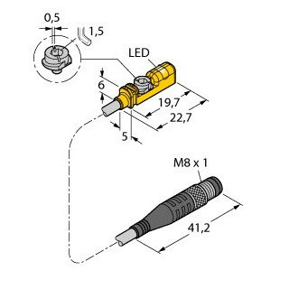 Turck Magnetic field sensor compact design for small hydraulic cylinders