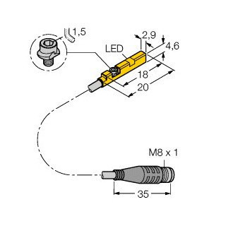 Turck Magnetic field sensor for pneumatic cylinders