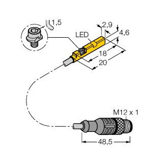 Turck Magnetic field sensor for pneumatic cylinders
