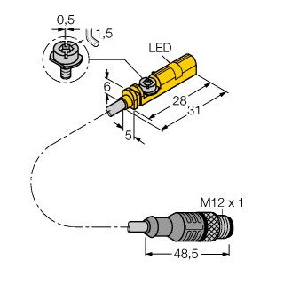 Turck Magnetic field sensor for pneumatic cylinders kiwa 16 atex 0051 X