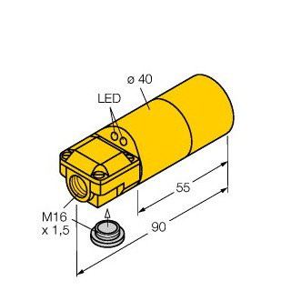 Turck Inductieve sensor inductieve naderingsschakelaar schakelafstand 30MM 100HZ kunststof klem