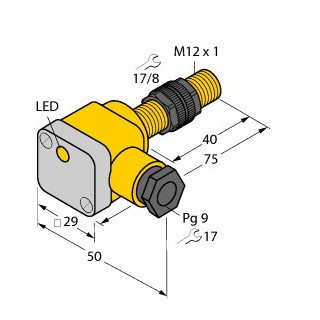Turck Inductieve sensor inductieve naderingsschakelaar schakelafstand 5MM 1500HZ kunststof klem