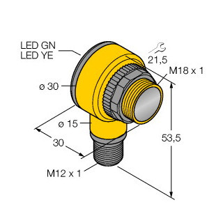 Turck Opto-Sensor, diffuse sensor met vaste achtergrondonderdrukking