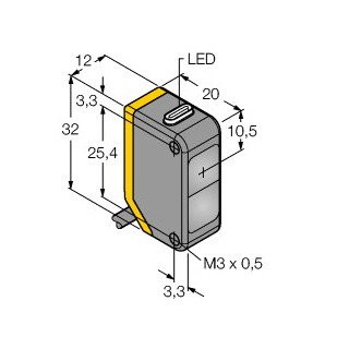 Banner Foto-Elektrische sensor, diffuse sensor met vaste achtergrondonderdruk