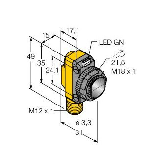 Banner Foto-Elektrische sensor, laser emitter