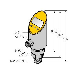 Turck Pressure sensor 2 PNP/NPN transistor switching outputs