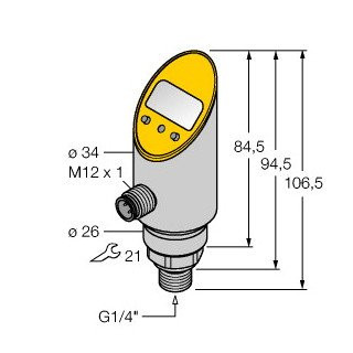 Turck Pressure sensor 2 PNP/NPN transistor switching outputs