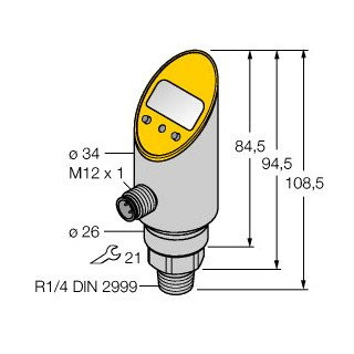 Turck Pressure sensor 2 PNP/NPN transistor switching outputs