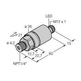Turck Pressure sensor 2 PNP/NPN transistor switching outputs