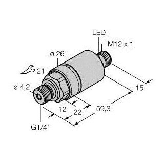 Turck Pressure sensor 2 PNP/NPN transistor switching outputs