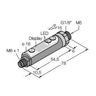 Turck Pressure sensor 2 PNP transistor switching outputs