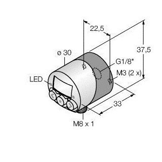 Turck Pressure sensor 2 PNP transistor switching outputs