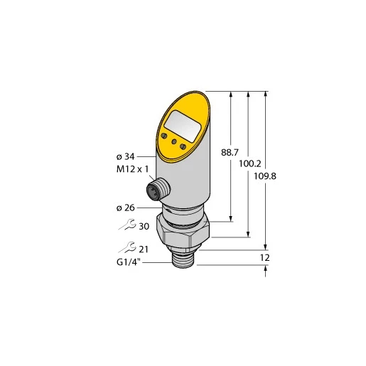 Turck Pressure sensor (rotatable) with analog output and PNP/NPN transistor