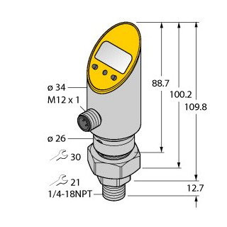 Turck Pressure transmitter (rotatable) 2 PNP/NPN transistor switching outpu