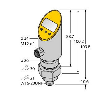 Turck Pressure transmitter (rotatable) 2 PNP/NPN transistor switching outpu