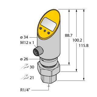 Turck Pressure transmitter (rotatable) with analog output and PNP/NPN trans