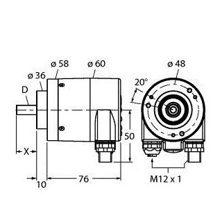 Turck Rotative measurement absolute rotary encoder / multiturn
