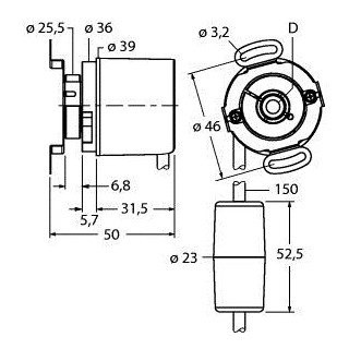 Turck Rotative measurement absolute rotary encoder / multiturn