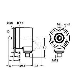 Turck Rotative measurement absolute rotary encoder / multiturn