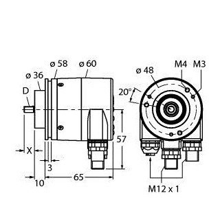 Turck Rotative measurement absolute rotary encoder / single-turn