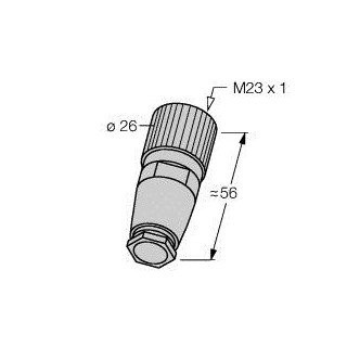 Turck Round connector m23x1 male straight customizable