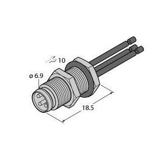 Turck Accessories for actuator/sensor cables male flange with stranded wire