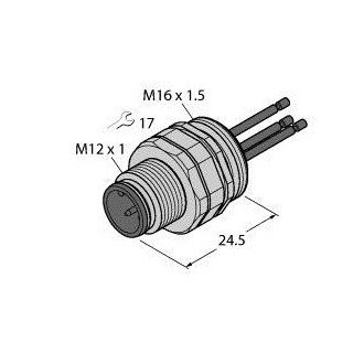 Turck Accessories for actuator/sensor cables male flange with strands fron