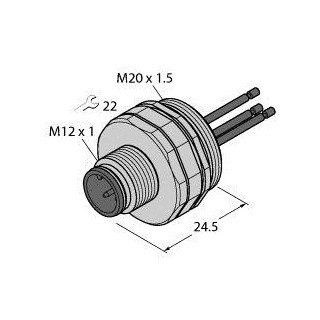 Turck Accessories for actuator/sensor cables male flange with strands fron