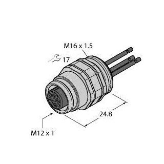 Turck Accessories for actuator/sensor cables female flange with strands FR