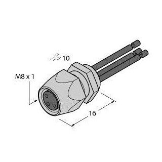 Turck Accessories for actuator/sensor cables female flange with stranded wi