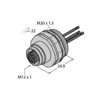 Turck Accessories for actuator/sensor cables female flange with strands FR