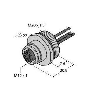 Turck Accessories for actuator/sensor cables female flange with strands FR
