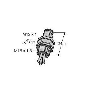 Turck Accessories for fieldbus systems male flange with strands front-moun